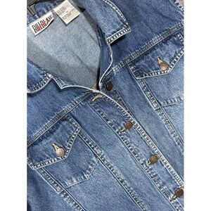 Bill Blass Denim Vest Size 3X Button Front Pockets